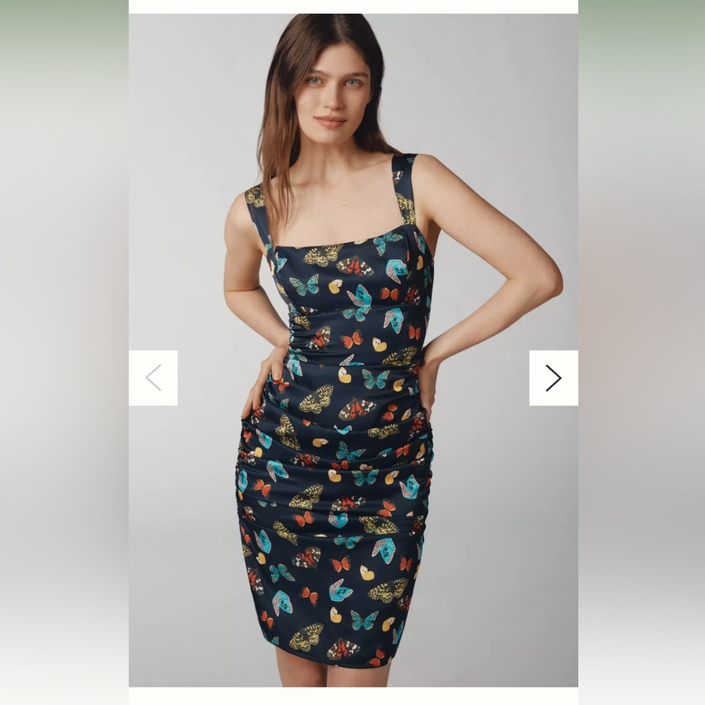 Anthropologie Multicolor Butterfly Dress